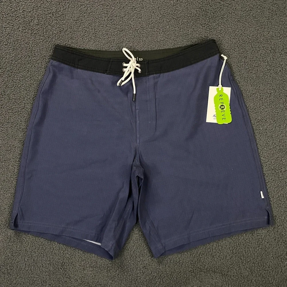 Katin Plant Surf Trunk Mens 32 Blue No Liner Stretch Board Short Swim Hybrid